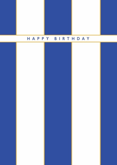 Classic Birthday Card - Brighton & Hove Albion F.C. Colours - Team Stripes created by Rebecca Prinn