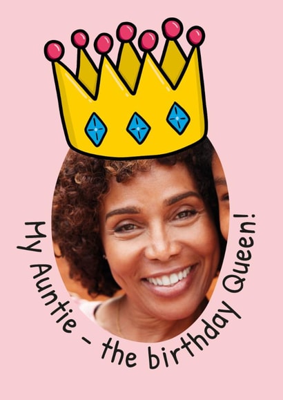 Fun Birthday Card - For Auntie - Queen created by TeePee Creations