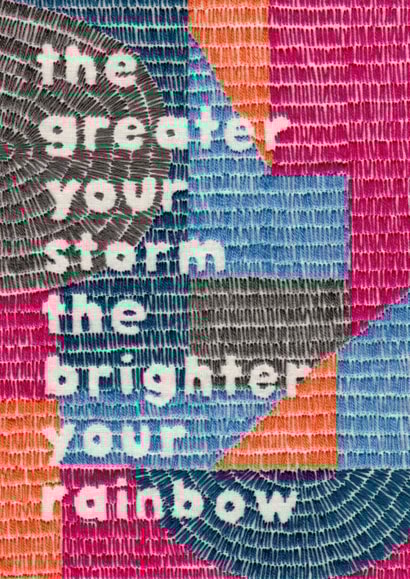 Arty Thinking Of You Card - The Greater The Storm created by Sparklymouse