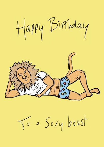 Funny Birthday Card - Sexy Beast created by YAMS