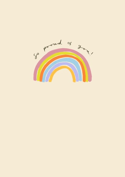 Fun Congratulations Card - Rainbow - So Proud Of You created by URGHH Card Co.