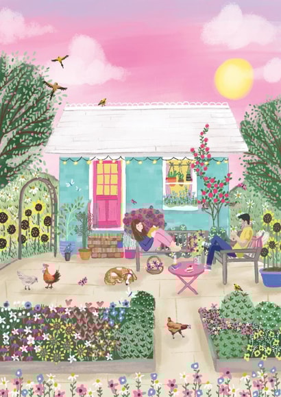 Pretty Birthday Card - Garden - Flowers created by Lara Waghorn