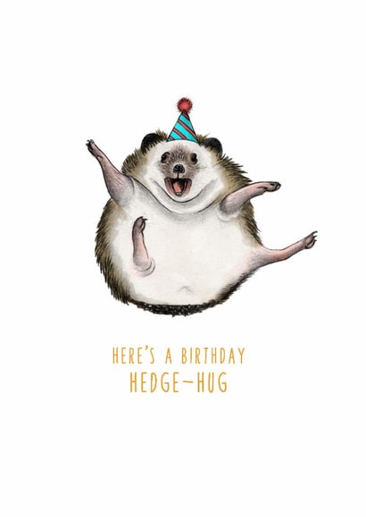 Cute Birthday Card - Hedgehog - Hedge-Hug created by Beth Goodwin