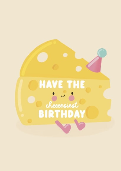 Cheesy Birthday Card for Cheese Lovers - Jellycat-inspired created by Pri M