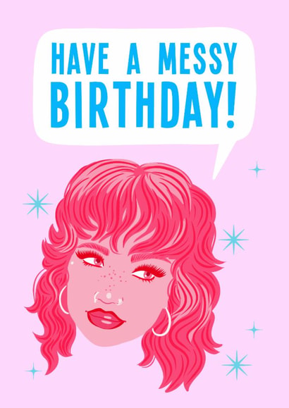 Fun Birthday Card - Lola Young - Messy created by Violet and Alfie