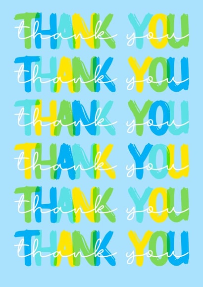 Classic Thank You Card - For Him - Thank You Typography created by Pink Peach Cards