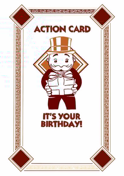 Birthday card - Monopoly Deal player - Friend or Relationship created by What Lucy Draws