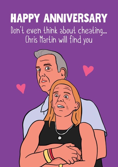 Funny Anniversary Card - Coldplay - Chris Martin created by Woody's Design