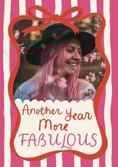 Pretty Birthday Card - Another Year More Fabulous created by Giddy Kipper