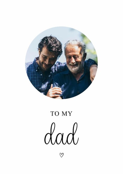 Classic Just Because Card - To My Dad - Heart created by Kalm Lettering