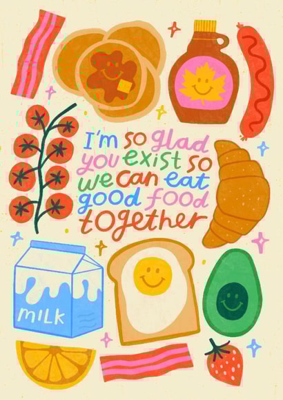 Cute Anniversary Card - So Glad You Exist created by Nikki Miles