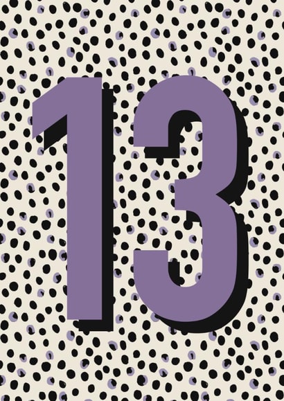 Classic Birthday Card - 13th - Dots created by Hey Ves Designs