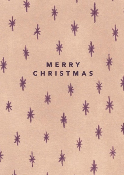 Classic Christmas Card - Purple Stars created by Joy Jen Studio