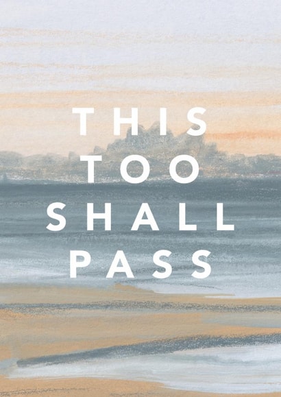 Classic Thinking Of You Card - This Too Shall Pass - Beach Landscape created by Joy Jen Studio