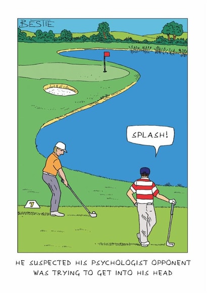 Funny Birthday/Father's Day Card - Golf - Psychologist created by Paperlink and Meraki Greeting Cards