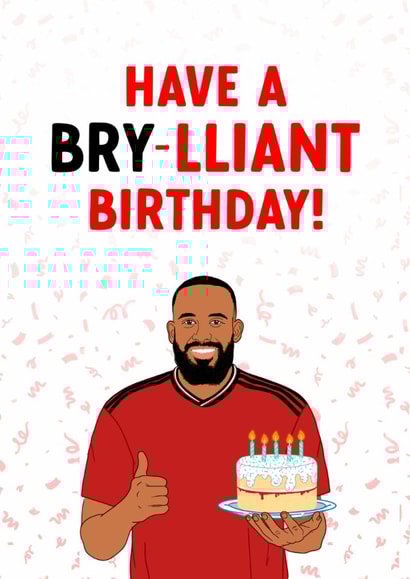 Funny Birthday Card - Bryan Mbeumo - Manchester United Football created by The Cake Thief