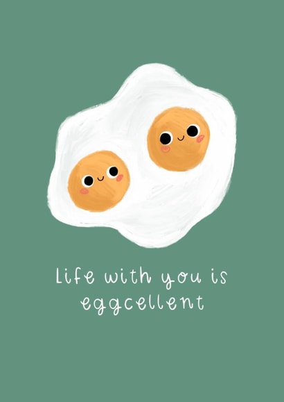 Cute Anniversary Card - Fried Eggs created by Becky Down