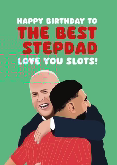 Fun Birthday Card - For Stepdad - Arne Slot - Liverpool created by Lucy Marie Design