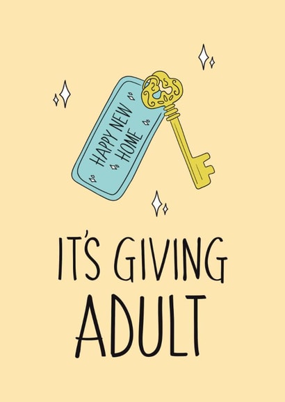 Fun New Home Card - It's Giving Adult - Keys created by Stuck Shop Gifts