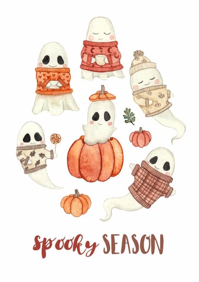 Cute Love & Friendship/Just Because Card - Spooky Season created by Elena O'Neill