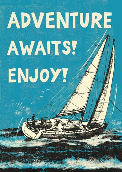 Classic Leaving/Retirement Card - Adventure Awaits! - Enjoy! created by Rocket68