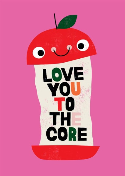 Arty Anniversary Card - Kate Smith Co. - Apple Core Pun created by Danilo