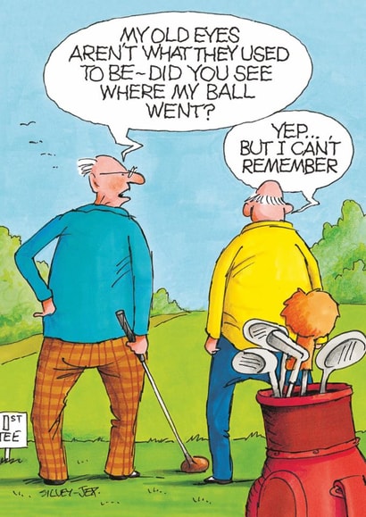 Funny Birthday Card - Old Age Joke - Golf created by Paperlink and Meraki Greeting Cards