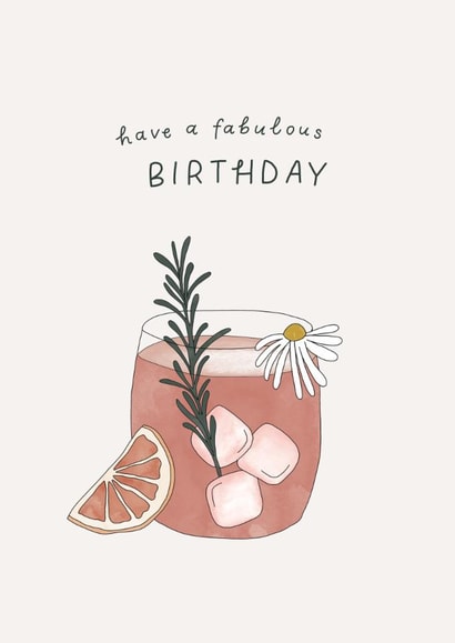 Classic Birthday Card - Rosemary Cocktail created by Jessie Miles