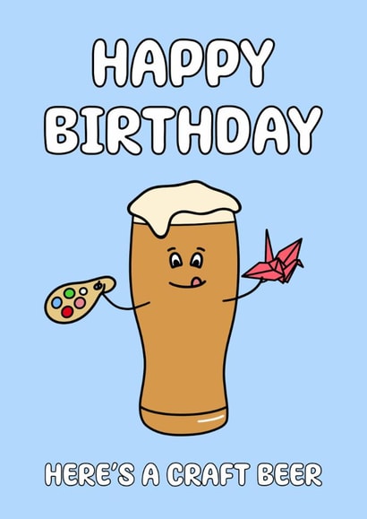 Funny Craft Beer Birthday Card - Happy Birthday Dad created by @Peachboulevard