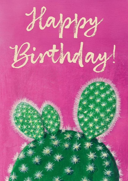 Happy birthday for cactus and art lovers created by Claire Thomson