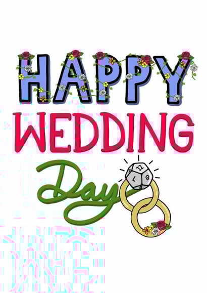 Fun Wedding Card - Dungeons & Dragons - Board Game created by Violet Owen Designs