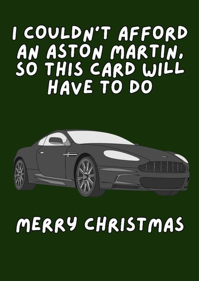 Can’t afford an Aston Martin? This Christmas card is the next best thing! created by Ryan Jack Marshall