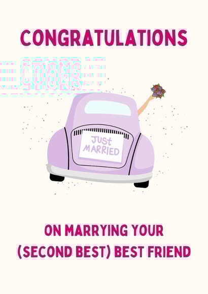 Funny Best Friend Wedding Card created by A Personalised Teacher