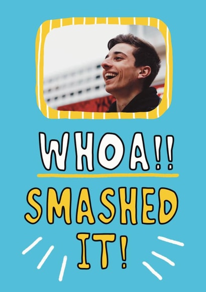 Fun Congratulations Card - Whoa! - Smashed It! created by Giddy Kipper