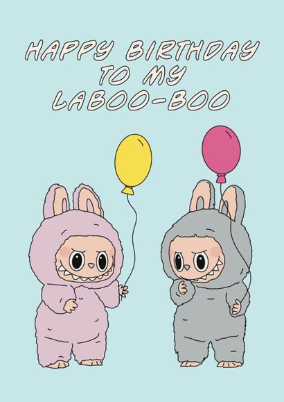 Happy birthday card for labubu lovers created by averageashhh