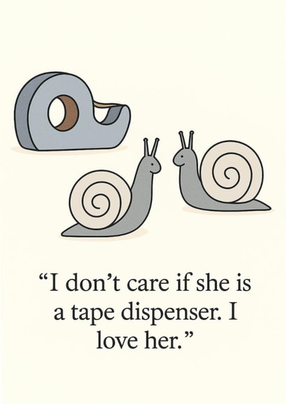 Funny Snail Love Card Cute Animal. Quirky Anniversary or Valentine’s Card created by Jason Bradley