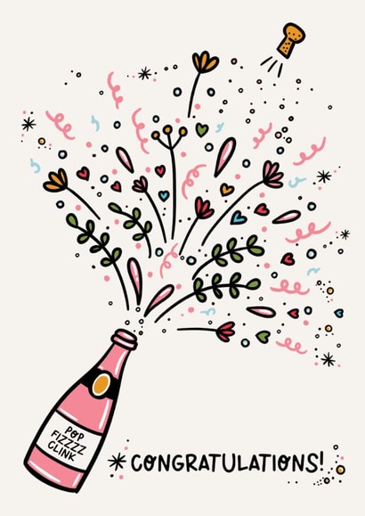 Classic Congratulations Card - Pink Fizz created by Lyndsay Moon