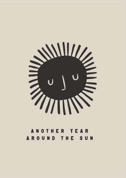 Cute Birthday Card - Another Year Around The Sun created by Lauren Marina