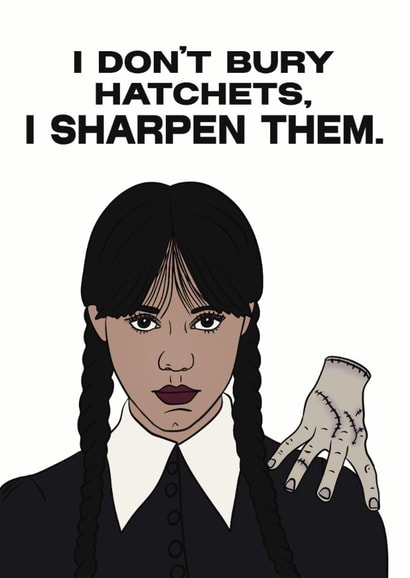 Funny Wednesday Birthday Card for Him/Her or Fans of the Netflix Show created by MellyPopps