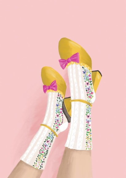 Pretty Just Because/Love & Friendship Card - High Heels - Flowers created by Lara Waghorn