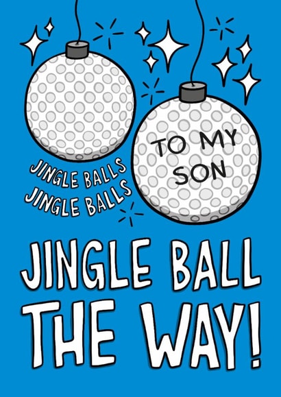 Funny Christmas Card - For Son - Golf Balls created by TeePee Creations