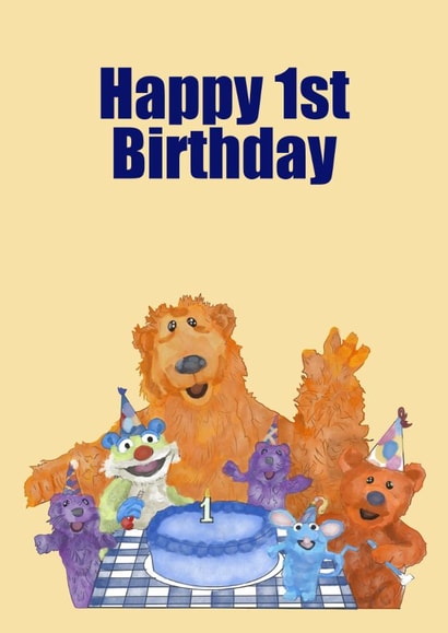 Bear in the big blue house birthday card created by Jessica Grundy