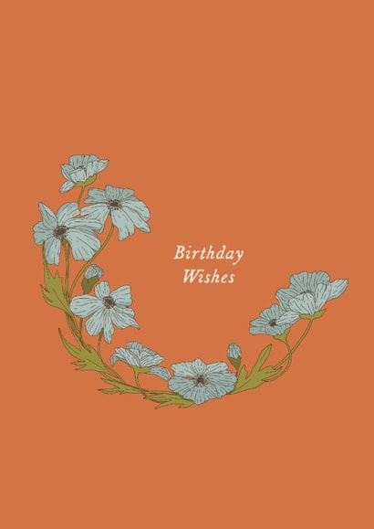 Birthday Wishes - Pretty Floral Birthday Card - Classic Flower Card created by Lately Studio