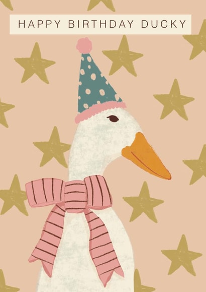 Cute Birthday Card - Ducky - Duck created by Isobel Rose Illustration