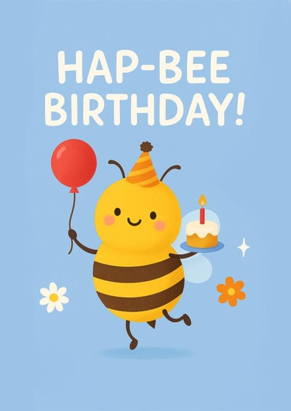 Hap-bee Birthday Bee Card created by AcuteDesign