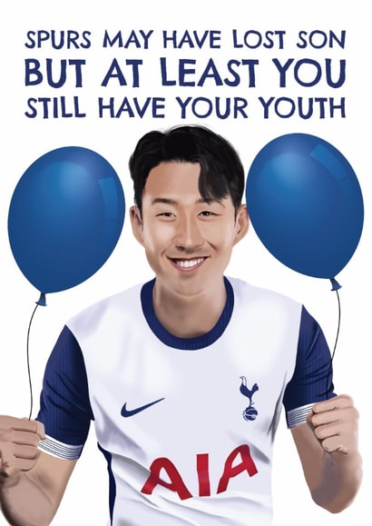 Funny Birthday Card - Tottenham Hotspur - Son Heung-Min created by AbiGoLucky