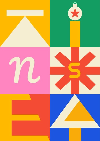 Arty Christmas Card - Geometric Design - Tinsel created by AbiGoLucky