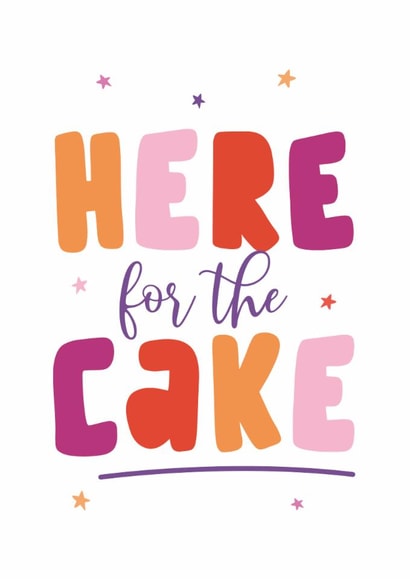 Classic Birthday Card - Here For The Cake created by Kreate Paper Co.