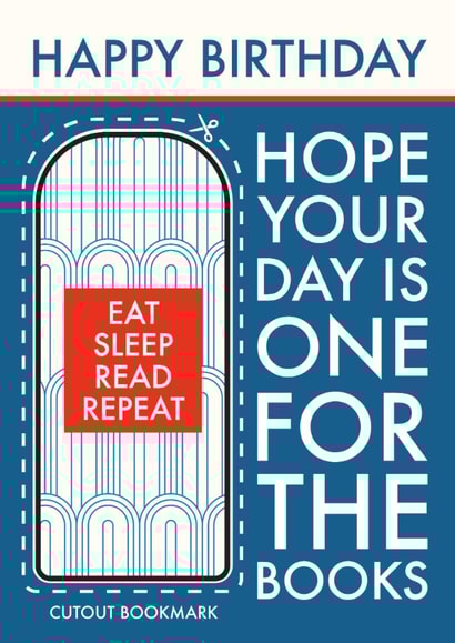Fun Birthday Card - Hope Your Day Is One For The Books - Cutout Bookmark created by AbiGoLucky