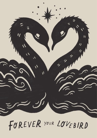 Arty Anniversary Card - Love Birds created by Lauren Marina